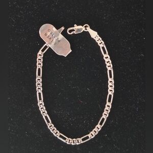 Silver Plated Figaro Bracelet Jewelry